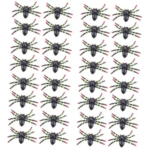 Produktbild: HONMEET 8 Sets Realistische Kunststoff-spinne Schmuckstück Trick Oder Treat Halloween Requisiten Einfache Party Favors 4 Stück * 8