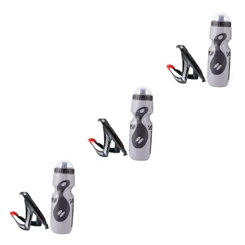 Produktbild: HONMEET 3 Sätze Fahrrad Flaschenhalter Fahrradflasche Trinkflaschenhalter für Mountainbikes Sportwasserflaschen Kinderwagen-Getränkehalter Fahrrad trinkflaschen Fahrrad wasserflasche Grey