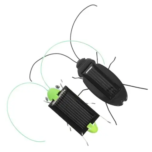 Produktbild: HONMEET 4 Stück Spielzeug Aus Solarenergie Solar Cricket Insektenspielzeug Für Kinder Leichtes Insektenspielzeug Solarspielzeug Solarenergie Betrieben Spielzeuginsekten,