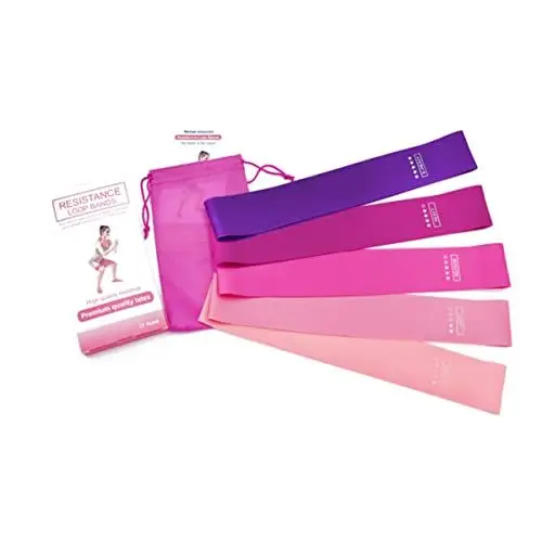 Produktbild: HONMEET 5stücke Teiliges Rote Gradient Fitness Widerstandsbänder Aus Latex Elastische Tension Bands Für Rehabilitationstraining Indoor Und Outdoor Übungen Für Anfänger Und