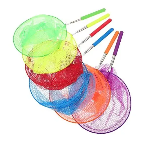 Produktbild: ifundom 6 Stück Kinder Teleskopnetz Taschenfänger Teleskop Fischernetz Teleskop Schmetterlingsnetz Fangnetz Kindernetz Rostfreies Fischernetz Kindernetz Kinderspielzeug Für