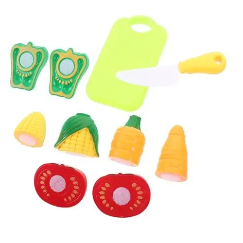 Produktbild: HONMEET 6 Teiliges Gemüsespielzeug Set Für Zum Schneiden Von Obst Und Gemü Rollenspiel Küchenzubehör Fördert Kreatives Kochen Und Motorische Fähigkeiten Ideal Für Kleine Köche