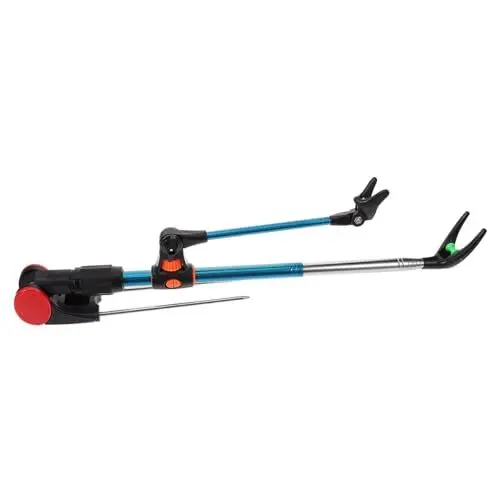 Produktbild: HONMEET Angelrutenhalter Fischerrutenhalter Fischerrack Doppelhaltergestell Angelrutenständer aus Metall Angelstuhlteil Outdoor-Angelausrüstung Mehrzweck-Angelrutenständer Kieselgel