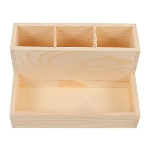 Produktbild: HONMEET Wattepadhalter Nailart Stifte Organizer Desktop Nailart Pinselbox Aufbewahrungsbox Für Nagelwerkzeuge Holz Nail Art Wattepads Fall