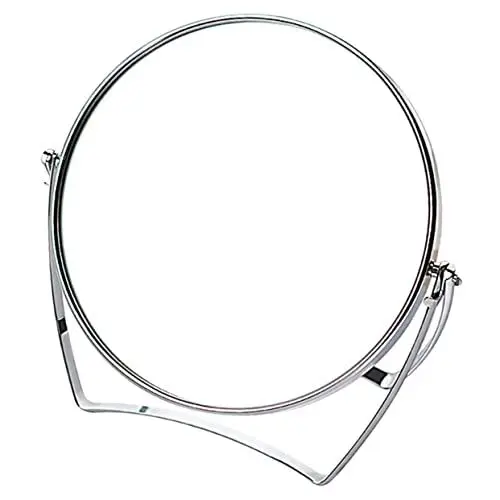 Produktbild: HONMEET Drehbarer Kosmetikspiegel Aus Metall Klappspiegel Für Schreibtisch Tischspiegel Mit Hochauflösender Oberfläche Dekorativer Make-up-Spiegel Für Bad Und Schlafzimmer