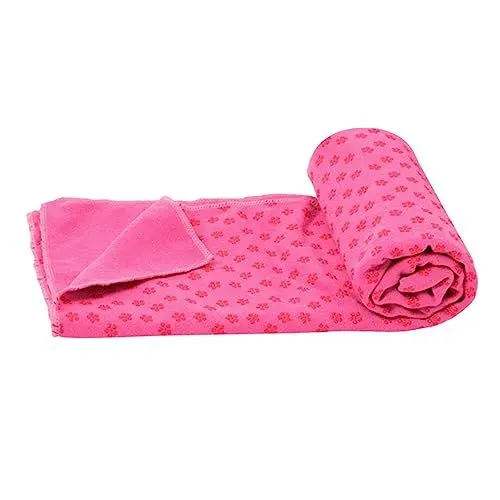 Produktbild: HONMEET Dickes Yogamatten-überzugshandtuch - Decke Für Fitness Turnhandtuch Netztasche (rosy)