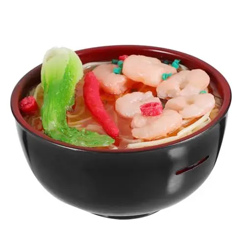 Produktbild: HONMEET Ramen Schüssel Form Spardose PVC Gefälschte Lebensmittel Für Jungen Und Mädchen Cartoon Tiere Spardose
