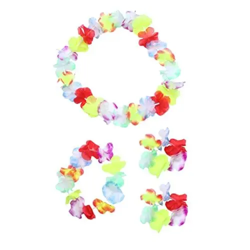 Produktbild: HONMEET Kinder-bastelrock-set Mit Künstlicher Blumenkopfschmuck Armbändern Und Hängender Girlande Partykostüm-zubehör