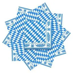 Produktbild: HONMOK 40 Stück Servietten Oktoberfestdeko Bavaria Blaue Servietten Bayerische Motivservietten Partyservietten Bayern Raute Party Dekoration‎ für Bierfest Oktoberfests Party Starkbierfest 33x33cm