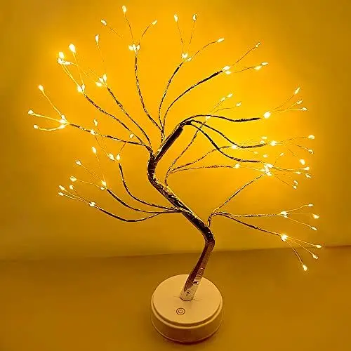 Produktbild: HONPHIER Dekoration Baum Baumlampe beleuchteter Birkenbaum 108 LED Lichterbaum Innen Baum Licht Deko
