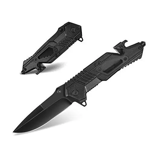 Produktbild: HONZIN Klappmesser 7-in-1 Taschenmesser Angelmesser Multifunktion Survival-Messer & Outdoor-Messer mit Geschenkbox
