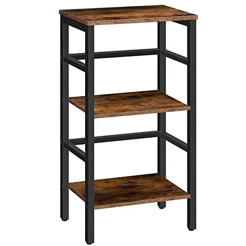 Produktbild: HOOBRO Leiterregal, Standregal, 3 Ebenen Bücherregal, Querstangen-Design, Multifunktionales Ablageregal, Stabiler Metallrahmen, Industriestil, für Wohnzimmer, Schlafzimmer, Arbeitszimmer EBF80CJ01