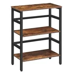 Produktbild: HOOBRO Leiterregal, Standregal, 3 Ebenen Bücherregal, Querstangen-Design, Multifunktionales Ablageregal, Stabiler Metallrahmen, Industriestil, für Wohnzimmer, Schlafzimmer, Arbeitszimmer EBF86CJ01