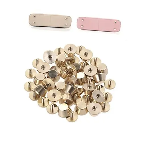 Produktbild: HOODANCOS 10St goldene Geldbörse Golddekor Goldrand Korbnieten Ledernieten Handtaschenfüße Hardware bastelbedarf belt buckle Handwerksbedarf Handgemachte Accessoires stehbolzen Bastelzubehör