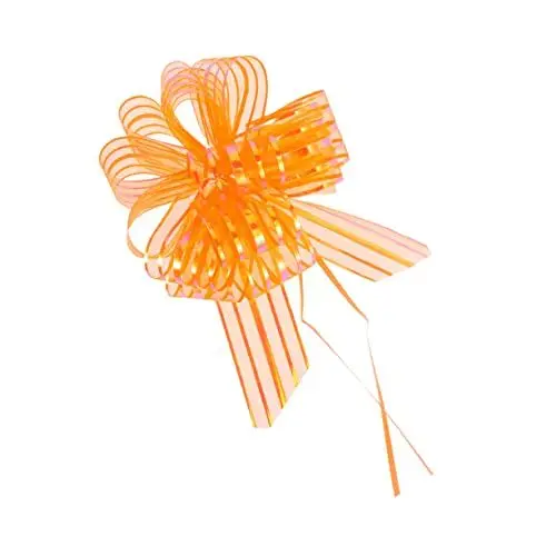 Produktbild: HOODANCOS 10 Stück Garn-zugschleifen Große Schleife Für Hochzeit Orange Dekorative Zugschleifen Für Partydekorationen