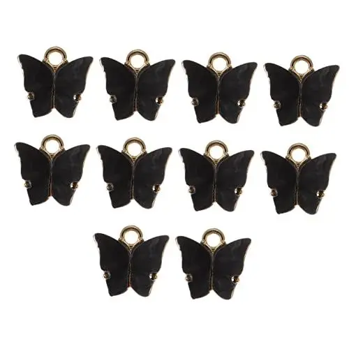Produktbild: HOODANCOS 10 Stück Schmetterlings Dekorations Charm Anhänger Zur Herstellung Von Ohrringen Handgefertigte Halsketten Handschmuck Schmetterlings Schmuck Charms Schmetterlings Charms