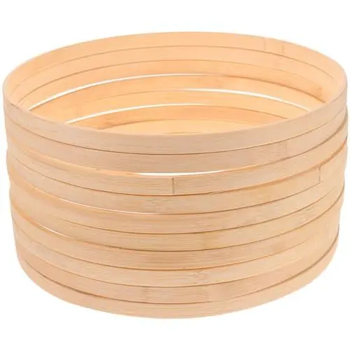 Produktbild: HOODANCOS 10stücke Bambus Ringe Für Diy Handwerk Stabile Bambusreifen Für Blumenkränze Und Stickerei Für Kreative Bastelprojekte Und Wohnraumdekoration