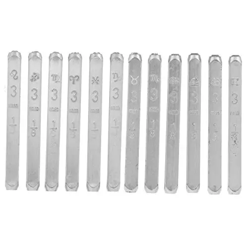 Produktbild: HOODANCOS 12St Sternbild-Stempel zum Selbermachen Sternbilder-Stempel Jackenstanzer Stempelset für Schmuck Namen Stempel namens Stempel Stahlstempel Sternbildstempel für Lederhandwerk Silver