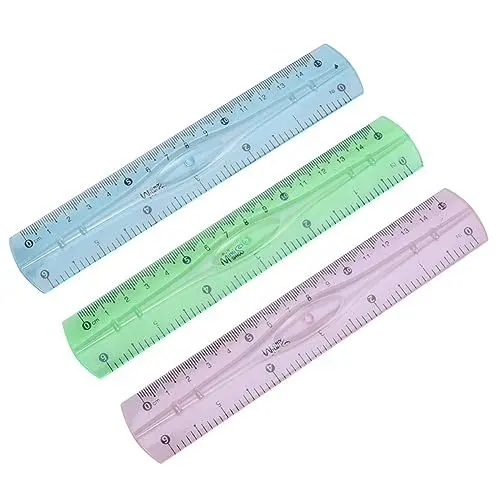 Produktbild: HOODANCOS 12 STK transparente Lineale Herrscher für Kinder Studenten Herrscher Kinder Herrscher Zollstock klares Lineal faltbares Lineal Schulherrscher Kinder stationär Office-Messlineale