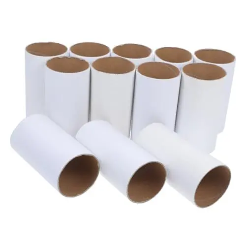 Produktbild: HOODANCOS 12st Materialien Zur Herstellung Von Papiertuben Basteln Sie Runde Rohre Poströhren Kleine Pappröhren Bemalen Von Papiertuben Papierröhrchen Selber Machen Runde Kartonröhren Weiß