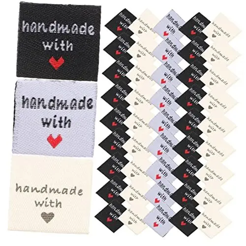 Produktbild: HOODANCOS Einzigartige Bekleidungsetiketten – 150 Stück Handgefertigte Kleidungskragenetiketten Für Und Projekte
