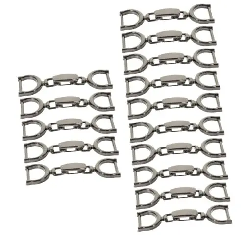 Produktbild: HOODANCOS 15 Stk DIY-Anpassungskettenschnalle modeschmuck belt buckle Schuh Handtaschen-Kettenriemen-Clip Schnürsenkel trendige Sneaker Kleidungsstück Hardware Hosenketten-Schnallendekor