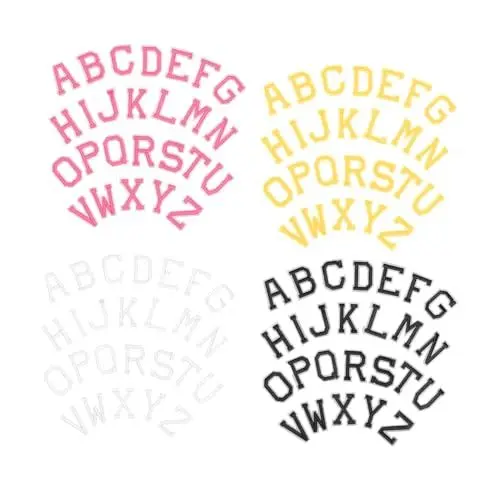 Produktbild: HOODANCOS 16 Sätze Buchstaben-Patch Kleideraufnäher Patchwork-Jacke Alphabet-Jeans-Patches buchstaben aufnäher buchstaben patches Koffer-Patch- dekorative Kleiderflicken Polyesterfaden