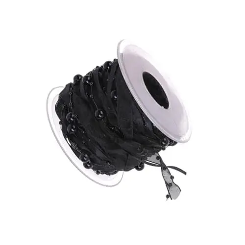 Produktbild: HOODANCOS Luxus Piyester Gurtbänder Für Party Dekoband Für Blumensträuße Hochzeitsband Band Schwarz