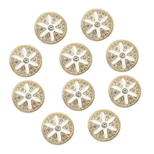 Produktbild: HOODANCOS 10 Stück 22mm Runde Mantelknöpfe Metall Für Mantel Wollmantel Modische Dekorative Zinklegierung Glattes Loch