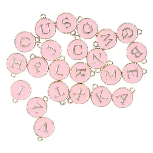 Produktbild: HOODANCOS Charm- -set Modischer Metallanhänger Legierungsanhänger Charm Schmuckherstellung Doppelseitiger Buchstabe