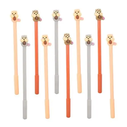 Produktbild: HOODANCOS 1 Satz Eichhörnchen Gel Stift Gelstift in Eichhörnchenform Studentengel Einfacher Tuschestift Aufkleber, Stiftband Büro-gelstift Markierstift Zum Lernen Schreibwaren Plastik 10st