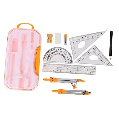 Produktbild: HOODANCOS Zeichenzirkel Und Lineal-set Zeichenset Mathematik-werkzeug-set Für Ingenieur- Und Architekturstudenten Zufällige Farbe