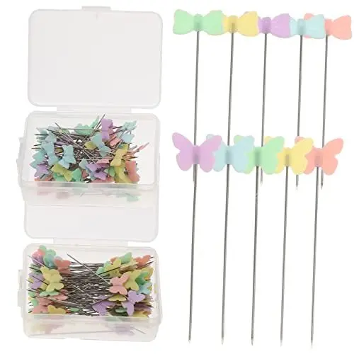 Produktbild: HOODANCOS 200St Nähnadeln basteln Set bastelzubehör bastelkasten Stoffhefter-Set Kleidungsnadeln Clipschnalle Befestigungsschnalle Flachkopfsteppung Flachkopfstifte Clip-Stoffnadeln Plastik