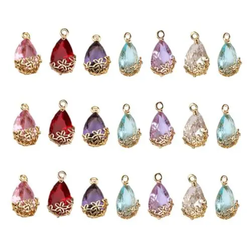 Produktbild: HOODANCOS 21st Modische Anhänger Diy-anhänger Zirkon-anhänger Anhängerverschluss Für Halskette Tropfenanhänger Aus Strass Charms in Form Von Wassertropfen Halskette Armband Machen Charme