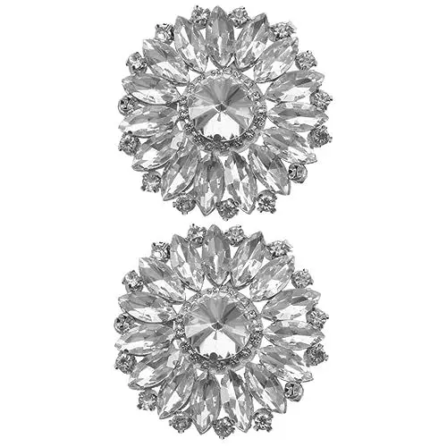 Produktbild: HOODANCOS 2St Heißkleber-Bodenstoffaufkleber heissklebe blumendeko shoe charms Blumenzubehör Blumenkostüm Kleider Zubehör für die Kleidungsherstellung Kleidung schmücken ， Weiß