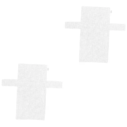 Produktbild: HOODANCOS 2St Kunststoffgeflecht kunststoffmatte plastikplane Plastikpad Plastiknetz kreative Nähunterlagen Mattengitter für Netznähte aus Acryl Plastikleinwand Kunststoff-Mesh- Weiß