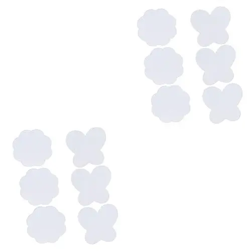 Produktbild: HOODANCOS 2 Stücke 3 Make-up Mischen Palette Durch Weiß Silikon Palette Farbe Tablett Einfache Reinigung Für Nail Art