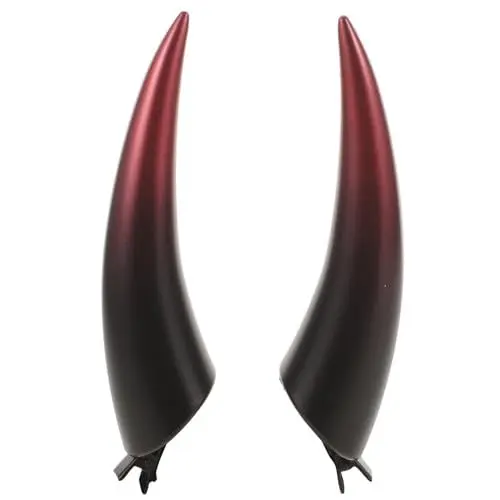 Produktbild: HOODANCOS 2 Stück Halloween Dämon Horn Haarspangen Gothic Haarspangen Teufel Hörner Kostüm Metall Haarnadeln Keine Falten Haarnadeln Mädchen Frauen Horror Haarschmuck Fledermaus Cosplay