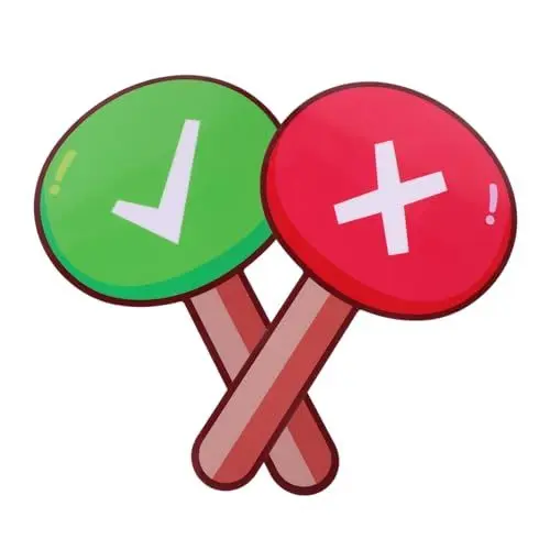 Produktbild: HOODANCOS 2st Spielpaddel Tragbares Paddelbrett Daumen Hoch Daumen Runter Paddel Antwortpaddel Im Klassenzimmer Auktion Paddelbrett Trockenlöschpaddel Wahre Falsche Paddel Jury Pvc