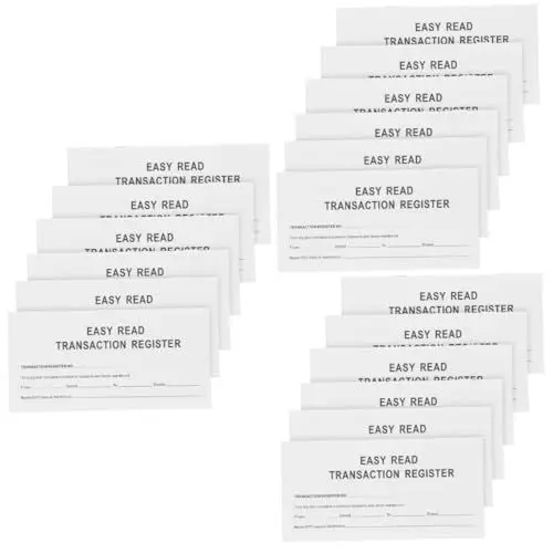 Produktbild: HOODANCOS 3 Stück 6 Scheckbuch Notizbuch Scheckbuch Währungsmanagement Buch Finanz Tracking Tool Finanzbuch Persönliche Budgetierung Notizbuch Papier Weiß