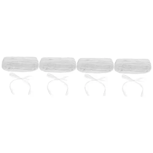 Produktbild: HOODANCOS 4 Rollen Buchband Buchschwanzband Buchbindezubehör Diy-binderbänder Stirnband Zum Binden Von Büchern Bindegürtel Für Bücher Buchbindematerial Buch-stirnbänder Weiß Polyester