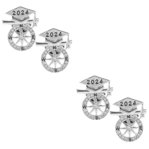 Produktbild: HOODANCOS 2sets Graduation Cap Brosche Pin Revers Dekorative Brosche Pin Metall Frauen Männer 2 Stücke * 2