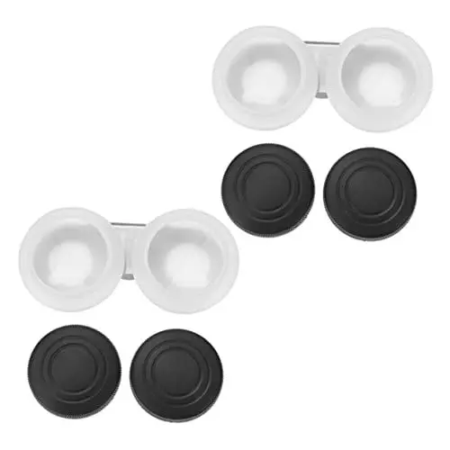 Produktbild: HOODANCOS 4 Stück Öltopf Mit Anschlüssen Behälter Mit Deckel Kunst Öl Tasse Pinselbecken Palettenbecher Farbpalette Mischen Schöpfbecher Reinigungsbehälter Für Ölgemälde Black Plastik