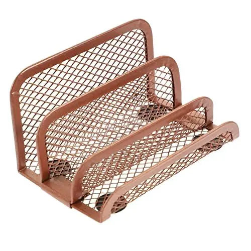 Produktbild: HOODANCOS 5St Desktop-Aktenregal Spitze Bürokram Stehpulte fürs Büro CD bücherregal book shelves bürotisch ordner verschleißfester Buchhalter exquisiter Zeitschriftenständer Metall Rose Gold
