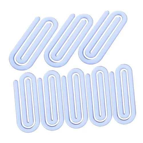 Produktbild: HOODANCOS 60pcs Datei Dokumentpapier Clips Kunststoff Geformte Papierklammern Kleine Papierklammern Büropapier Clips