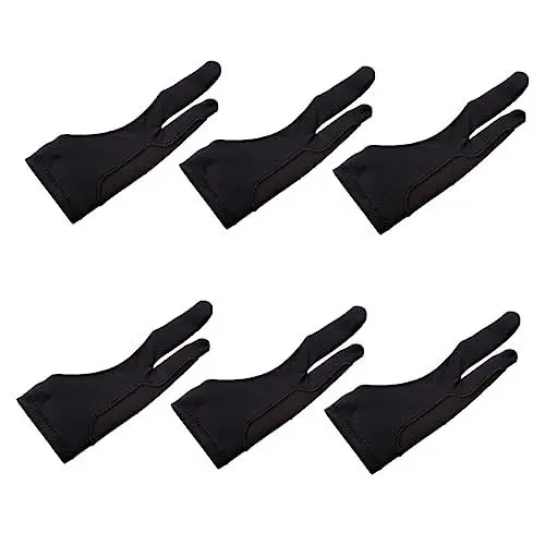 Produktbild: HOODANCOS 6er Set -Finger-Handschuhe Zum Digitalen Zeichnen für Die Linke und Rechte Hand Bequem und Handschuhe