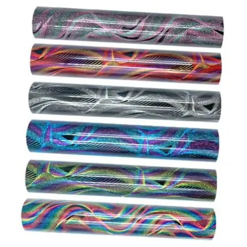 Produktbild: HOODANCOS Change Your Decor 6-teiliges Holografisches Glitzer-wärmeübertragungsvinyl Ideal Für Projekte
