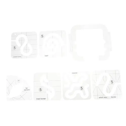 Produktbild: HOODANCOS Nählineal-vorlagen 7-teilig Acryl Quilting-werkzeuge Projekte Bastelarbeiten