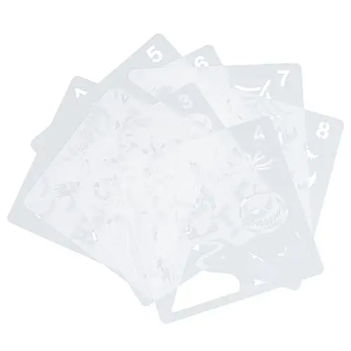 Produktbild: HOODANCOS Halloween-zeichenvorlage Schablone 8-teiliges Set für Jungen und Mädchen Sichere Bastelwerkzeuge
