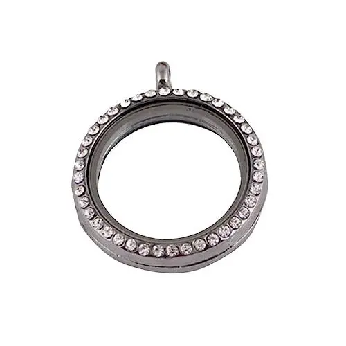 Produktbild: HOODANCOS Glasanhänger DIY Anhänger DIY Kristallanhänger Living Memory Medaillon Silber